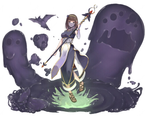 スマホゲーム想定ヴィネット風イラスト